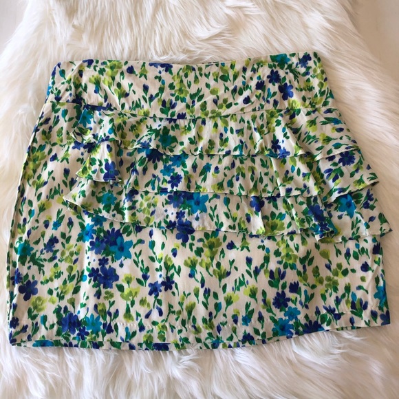 FOREVER 21 Mini Skirt Blue/Green Sz L - Picture 3 of 12